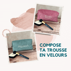 trousse de toilette femme personnalisée