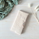 Protège livret de famille personnalisé lin beige